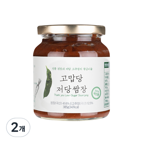 특별한맛 고맙당 저당 쌈장, 385g, 2개