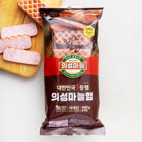 마늘햄 - 롯데햄 의성마늘햄, 440g, 1개