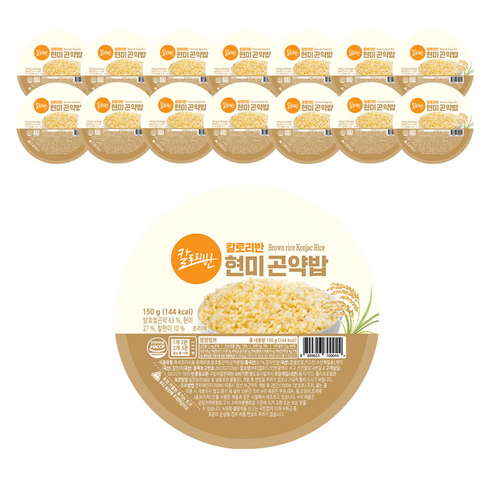 현미곤약밥 - 칼로리반 현미곤약밥, 150g, 15개