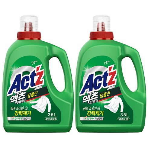 액츠 퍼펙트 딥클린 액상세제 본품, 3.5L, 2개