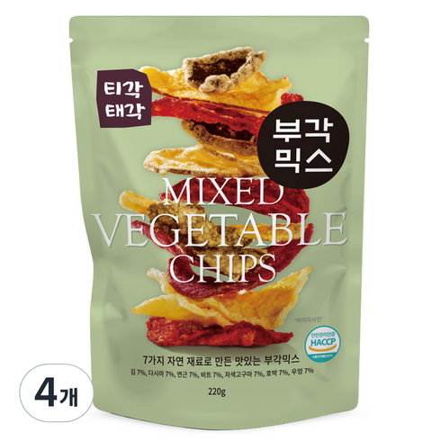 속초 티각태각 부각믹스, 220g, 4개