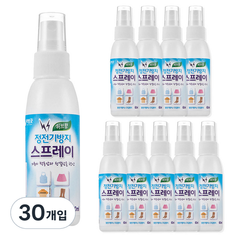 리빙굿 정전기방지 스프레이 허브향, 60ml, 30개