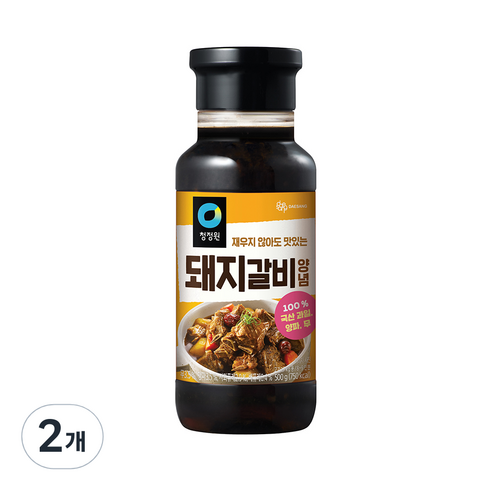 돼지갈비양념 - 청정원 전통 돼지갈비양념, 500g, 2개