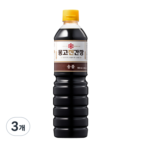 몽고진간장 송품, 900ml, 3개