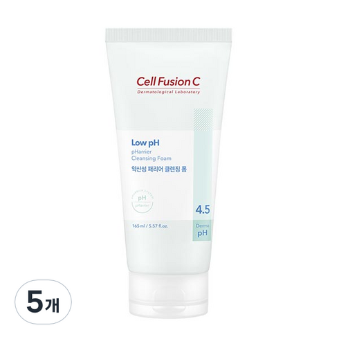 셀퓨전씨 약산성 패리어 클렌징폼, 5개, 165ml