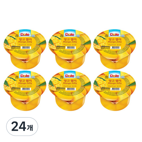 Dole 과일 컵젤리 망고젤리 6개입, 200g, 24개