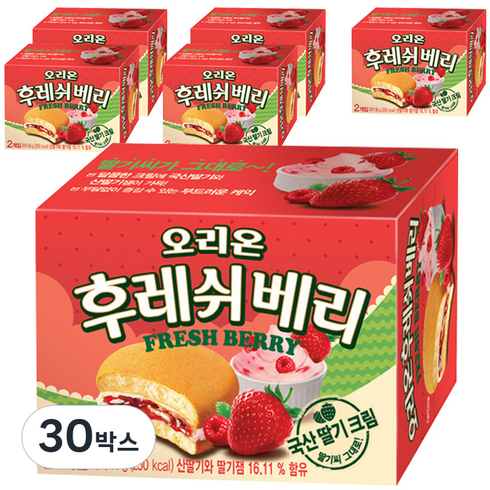 오리온 딸기 후레쉬베리, 56g, 30박스