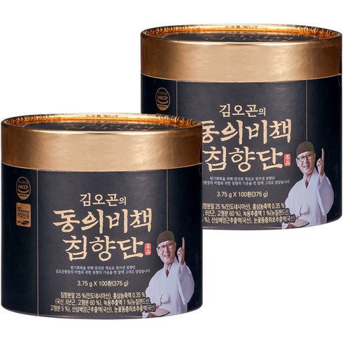 2023년 가성비 최고 침향환 - 김오곤의 동의비책 침향단 100p + 쇼핑백, 375g, 2박스