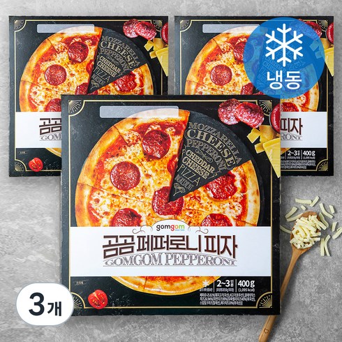 냉동피자 - 곰곰 페퍼로니 피자 (냉동), 400g, 3개