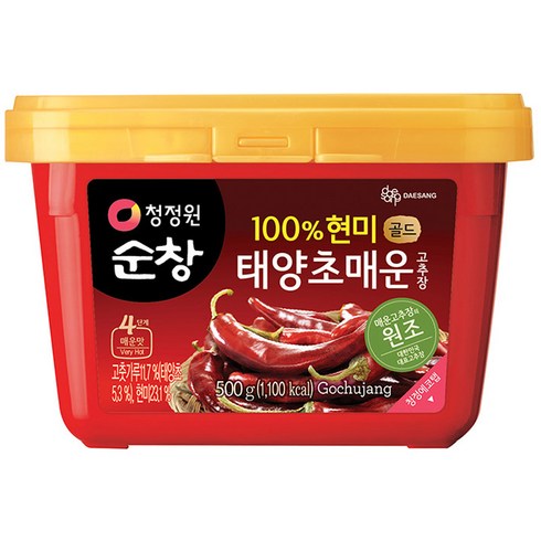 매운고추장 - 청정원순창 태양초 매운 고추장, 500g, 1개