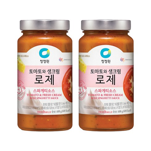 로제소스 - 청정원 로제 스파게티소스, 600g, 2개