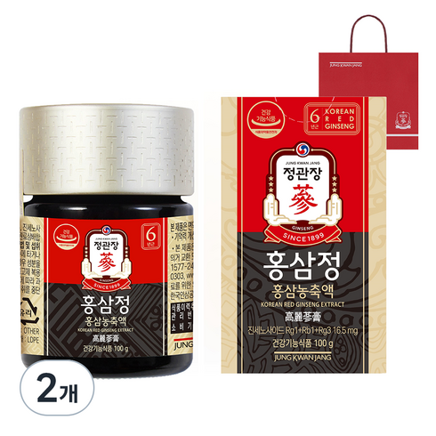정관장 홍삼정+쇼핑백, 100g, 2개