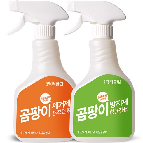 곰팡이제거제제거방지제 - 디앤디 닥터클린 곰팡이제거제 500ml + 곰팡이방지제 500ml, 1000ml, 1세트