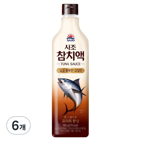 참치액 - 사조 참치액, 900g, 6개