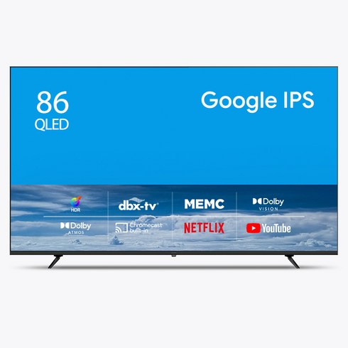 더함86홈시네마 - 더함 4K UHD QLED 구글 OS TV, 217cm(86인치), NA861QLED SMART HOME120 24k1, 스탠드형, 방문설치