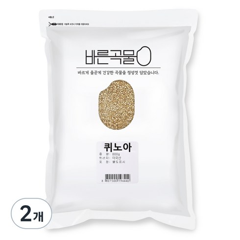 퀴노아이유식 - 바른곡물 퀴노아, 800g, 2개