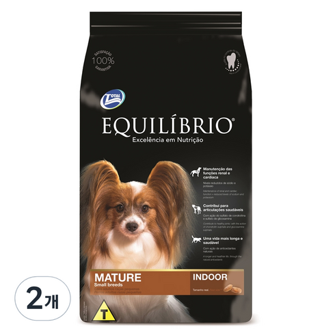 토탈이퀄리브리오 도그 시니어 스몰 브리드 애견사료, 2kg, 2개
