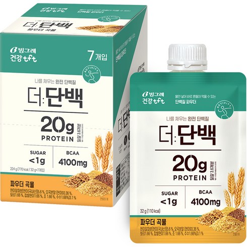 빙그레 더단백 파우더 곡물, 32g, 7개, 7개