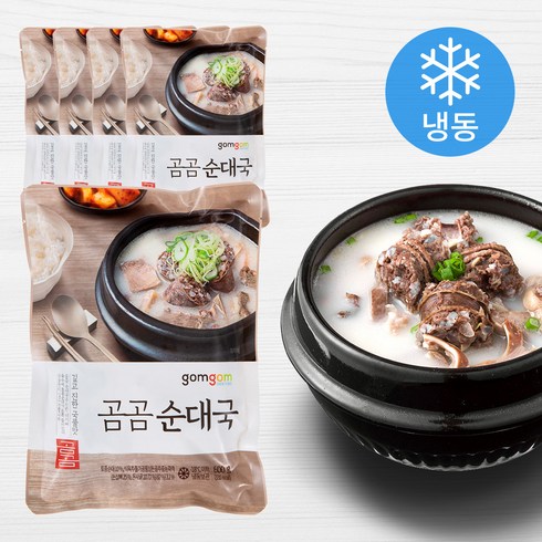 순대국밥 - 곰곰 순대국, 600g, 5개