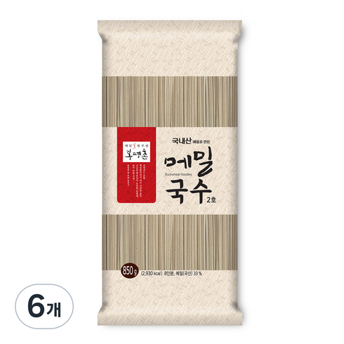 봉평촌 메밀국수 2호, 850g, 6개