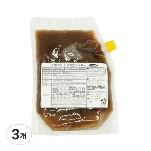 쌀국수육수 - 비엣타이 쌀국수 육수, 3개, 1kg