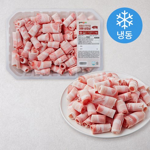 대패삼겹살 - 곰곰 돌돌이 무연골 대패 삼겹살 (냉동), 1개, 1kg