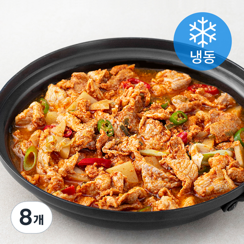 맛있는녀석들 고기 3배 청주식 짜글이 (냉동), 8개, 400g