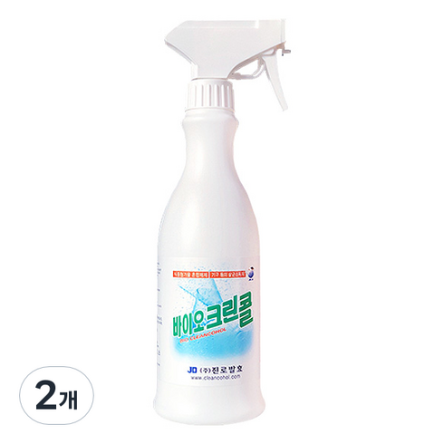 진로발효 바이오크린콜 75% 뿌리는 살균소독제, 450ml, 2개