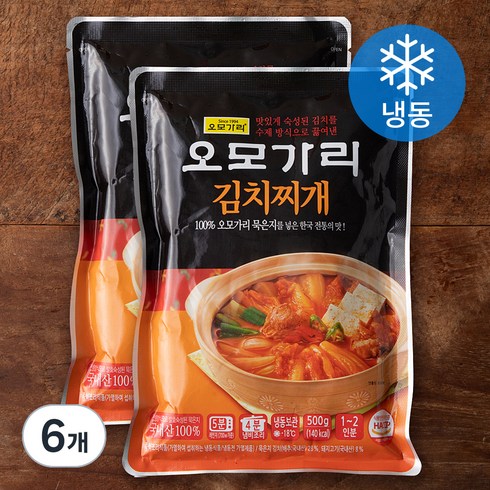 낭만김치찌개 - 오모가리 수제 김치찌개 (냉동), 500g, 6개