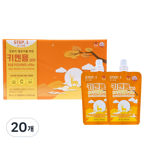 몸엔용 키엔용 비타 맛있는 어린이 녹용, 20개, 30g