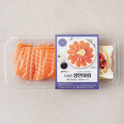 곰곰 두툼한 생연어회 (냉장), 200g, 1개