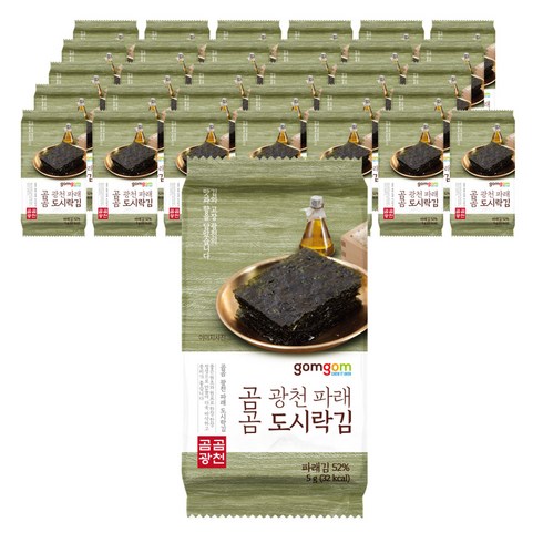 곰곰 광천 파래 도시락김, 5g, 32개