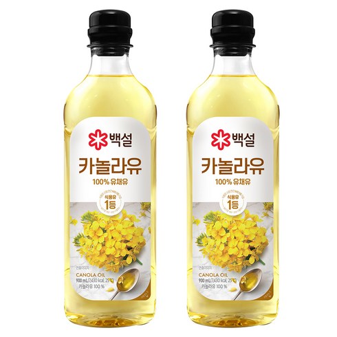 백설카놀라유900 - 백설 카놀라유, 900ml, 2개