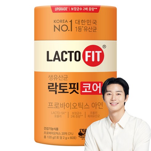 락토핏코어맥스 - 종근당 락토핏 생유산균 코어 1통(2개월분) 생 유산균, 120g, 1개