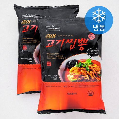 홍야 고기짬뽕, 1260g, 2개