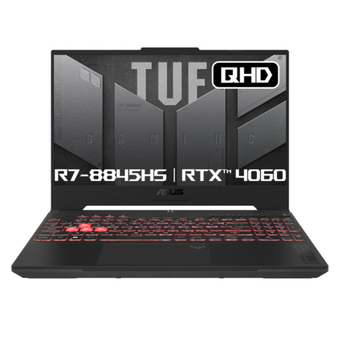 에이수스 2024 TUF 게이밍 A15 라이젠7 라이젠 8000 시리즈 지포스 RTX 4060, Mecha Gray, 512GB, 32GB, Win11 Home, FA507UV-HQ095