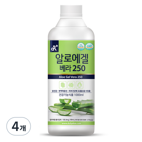 알로에젤 - 닥터플러스 알로에겔 베라250, 1L, 4개