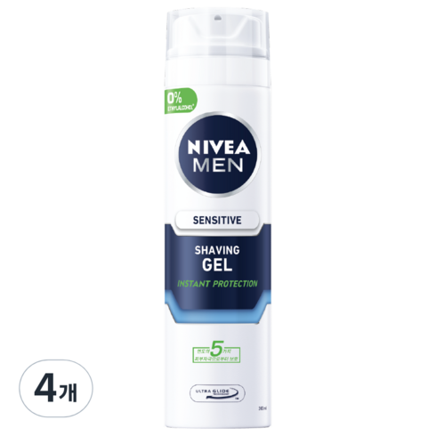 니베아 맨 센서티브 쉐이빙 젤, 200ml, 4개