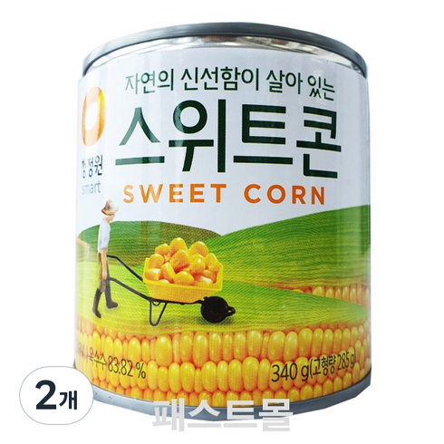 청정원 스위트콘 통조림, 340g, 2개