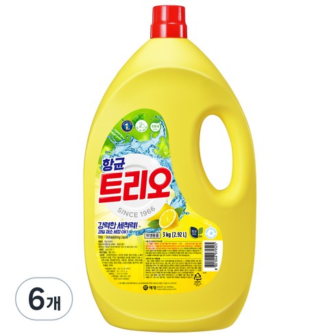 트리오 항균 주방세제, 3kg, 6개