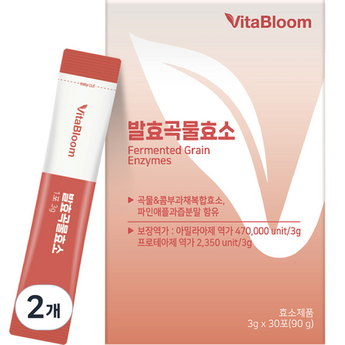 비타블룸 발효곡물효소 30p, 30포, 90g, 2박스