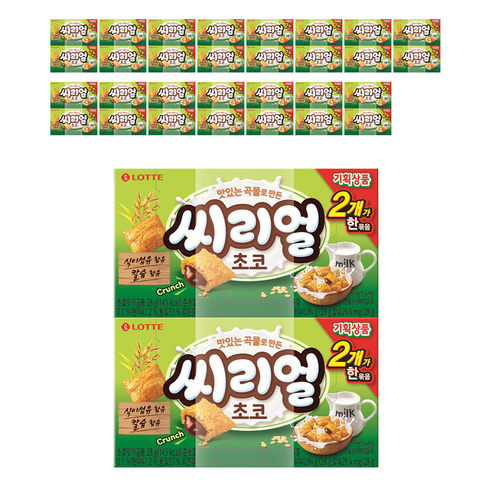 롯데제과 맛있는 곡물로 만든 씨리얼 초코, 28g, 32개