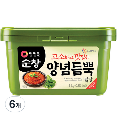 청정원 순창 양념듬뿍 쌈장, 1kg, 6개
