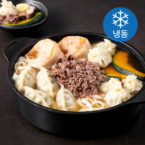 푸드어셈블 채선당 불고기 꽃만두 전골 & 칼국수 밀키트 (냉동), 1030g, 1팩