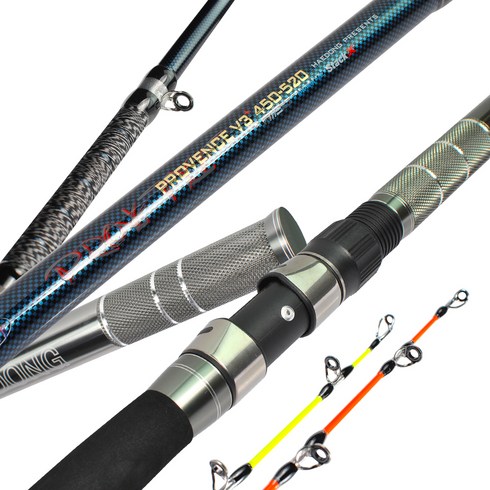 2023년 가성비 최고 갈치낚시대 - 해동 프로방스 V3+ 선상 갈치대 450-520, 혼합색상