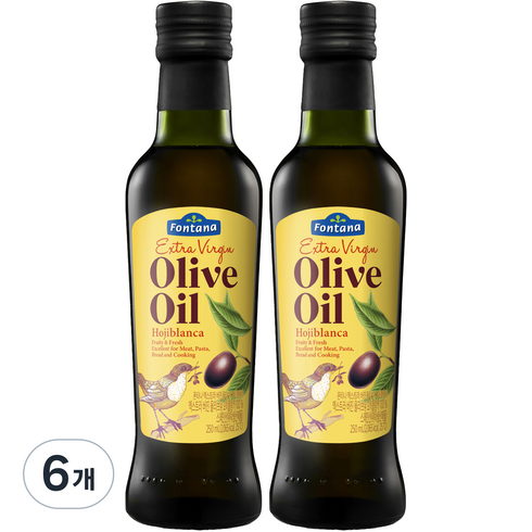 폰타나 엑스트라 버진 올리브 오일 오히블랑카, 250ml, 6개