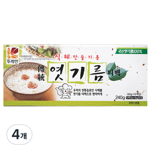 뚜레반 엿기름 티백, 240 g, 4개