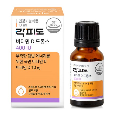 D - 락피도 비타민D 드롭스 400IU, 10ml, 1개