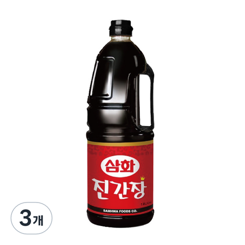 삼화식품 진간장, 1.8L, 3개