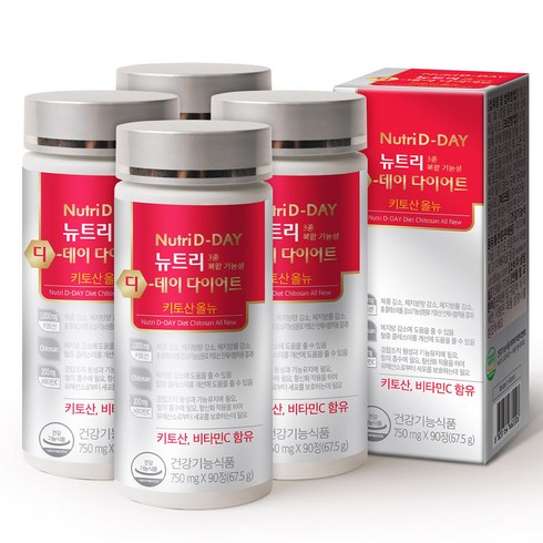 뉴트리디데이 다이어트 키토산 올뉴, 90정, 4개